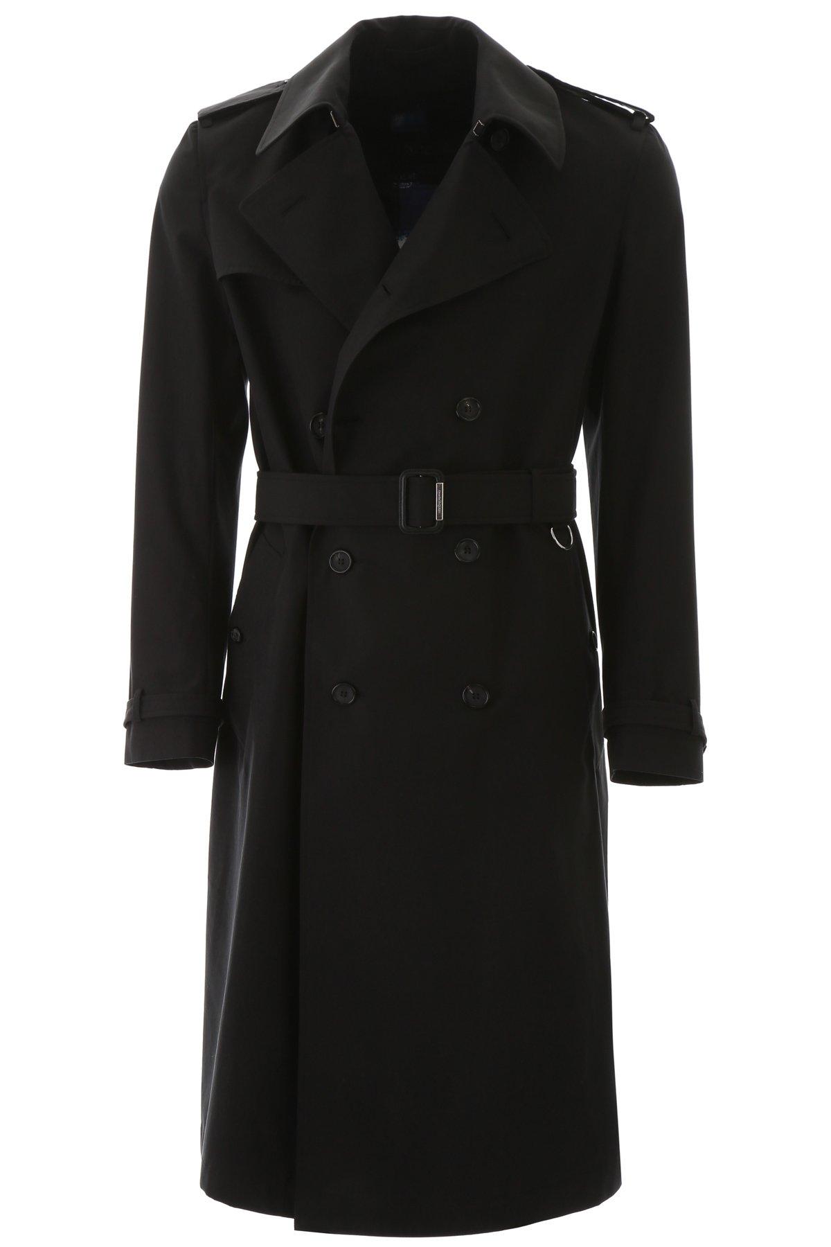 Alexander McQueen Cotton Trench Coat in Black for Men - Save 9% - Lyst