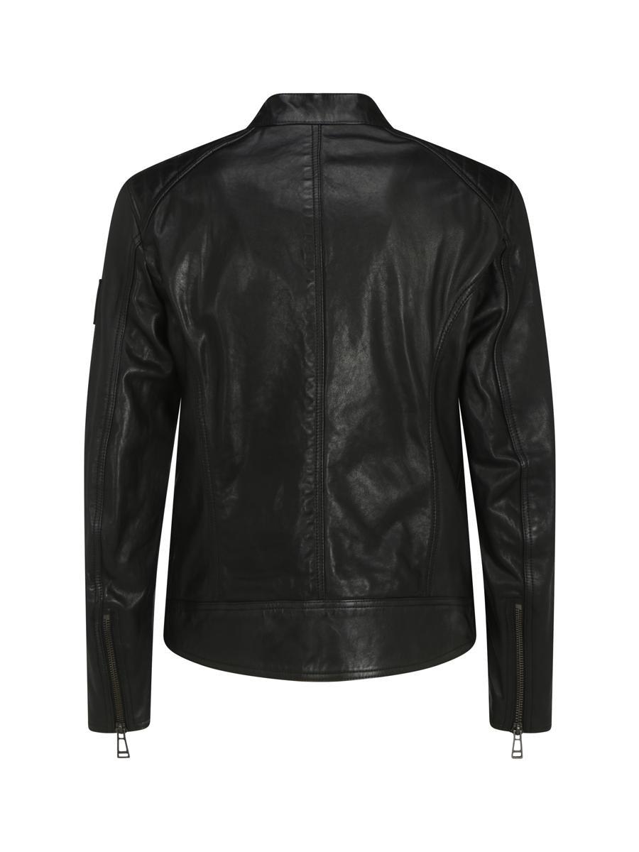 BELSTAFF ブラック Vレーサージャケット サイズ36/46 Men's Cheviot Leather V Racer Jacket in Black | Belstaff US