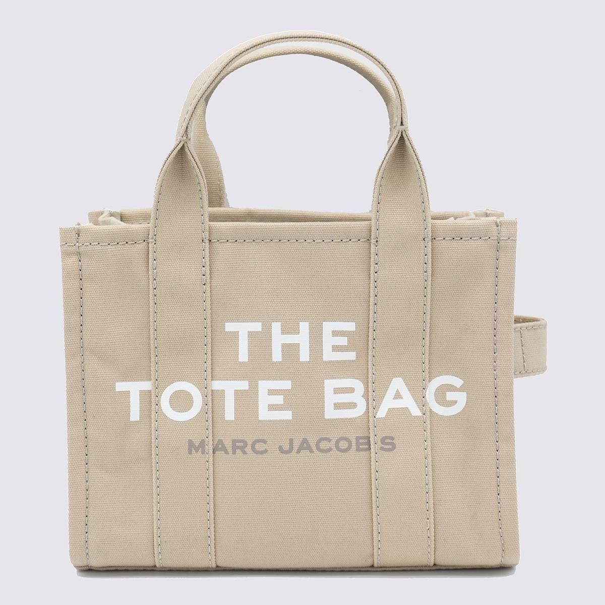 Marc Jacobs Beige Canvas The Mini Traveler Tote Bag in Natural | Lyst