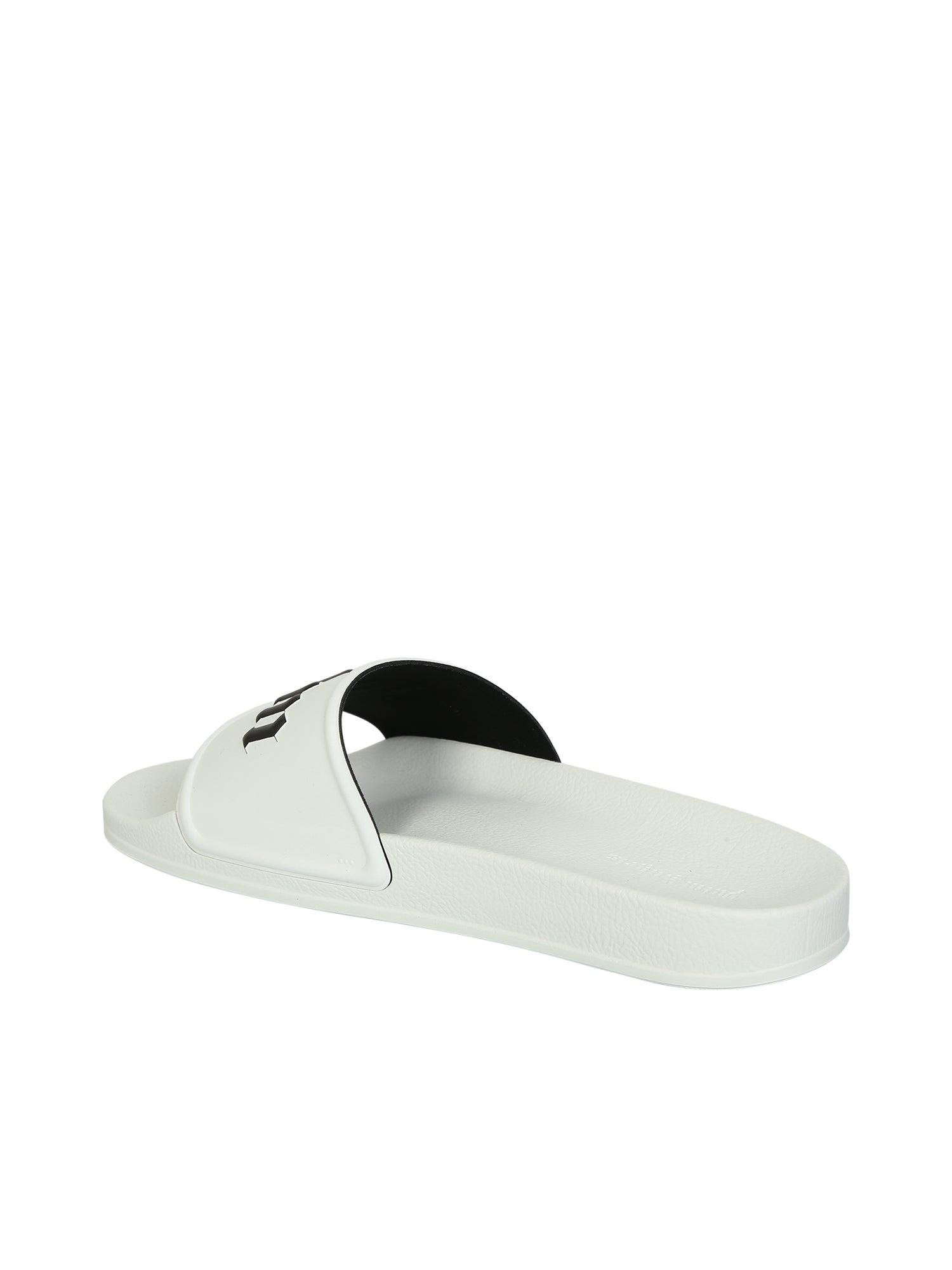 slides and flip flops Leather sandals Mens Shoes Sandals Palm Angels Slides Sandals With The Famous Brand Logo That Stands Out Giving The Model An Exclusive Touch in White for Men 
