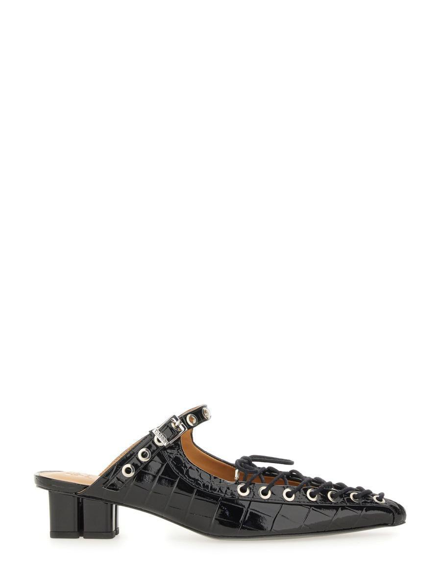 サンダル・ミュール Ganni Mule Lace-Up Egret Ivory Lace-Up Mules | GANNI US