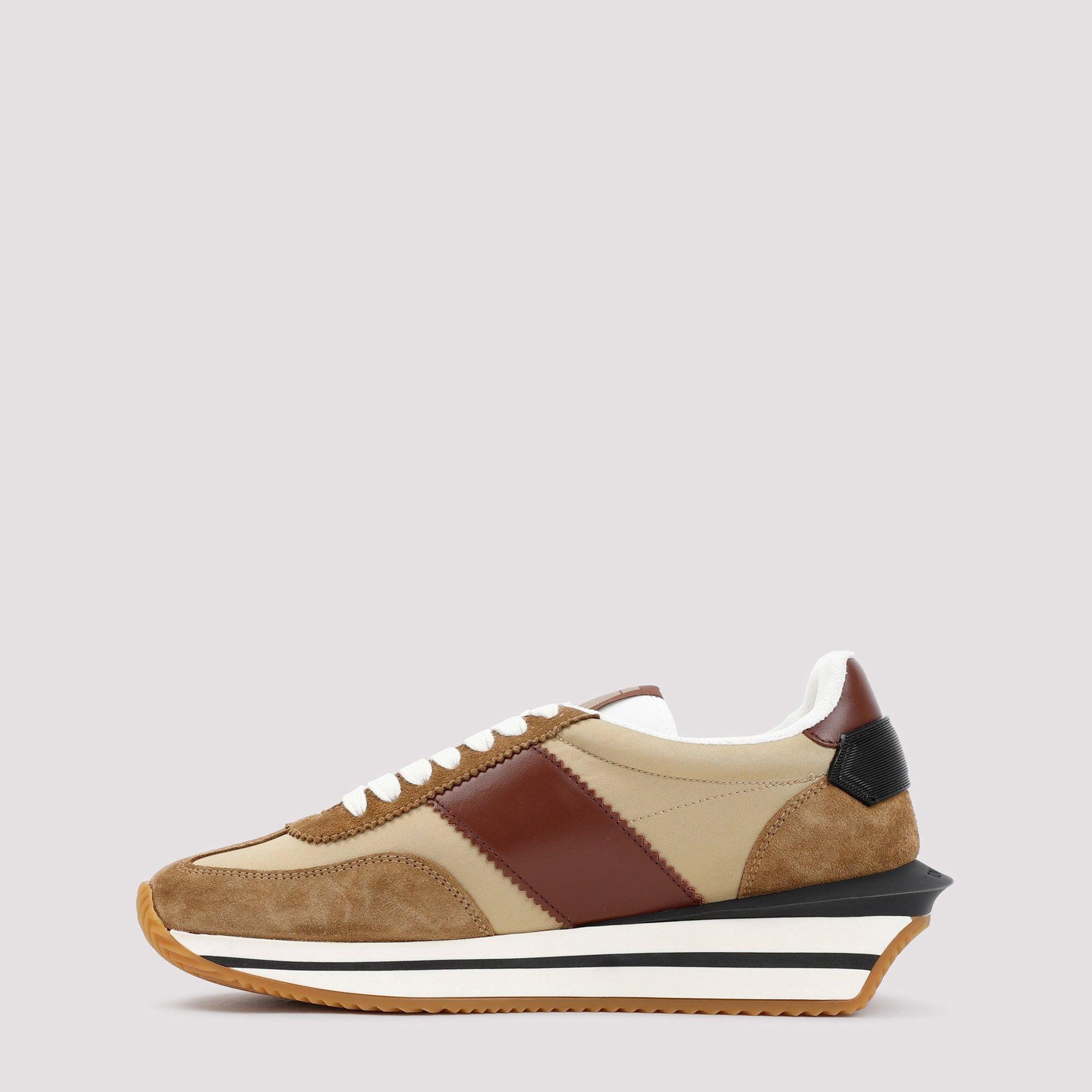 Tom Ford Technical Fabric James Sneakers Shoes in Brown for Men | Lyst