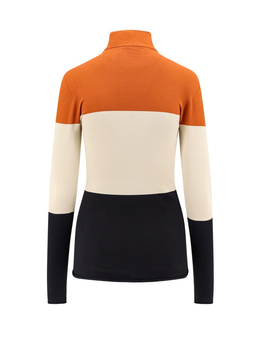 Fendi Multicolored Lycra High Neck Sweater With Logo For Lyst Australia