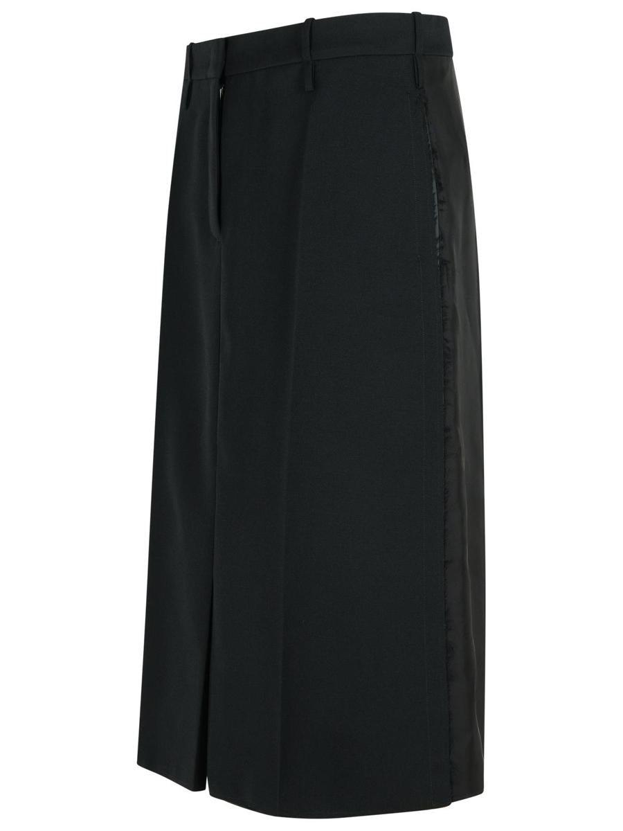 スカート Jil Sander Midi Wool Canvas Skirt With Pleated Design Jil Sander Midi Wool Canvas Skirt With Pleated Design