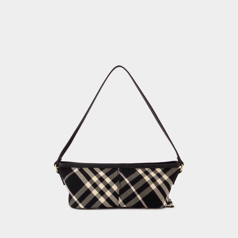 Burberry Cotton Baguette Shoulder Bag in Black Lyst