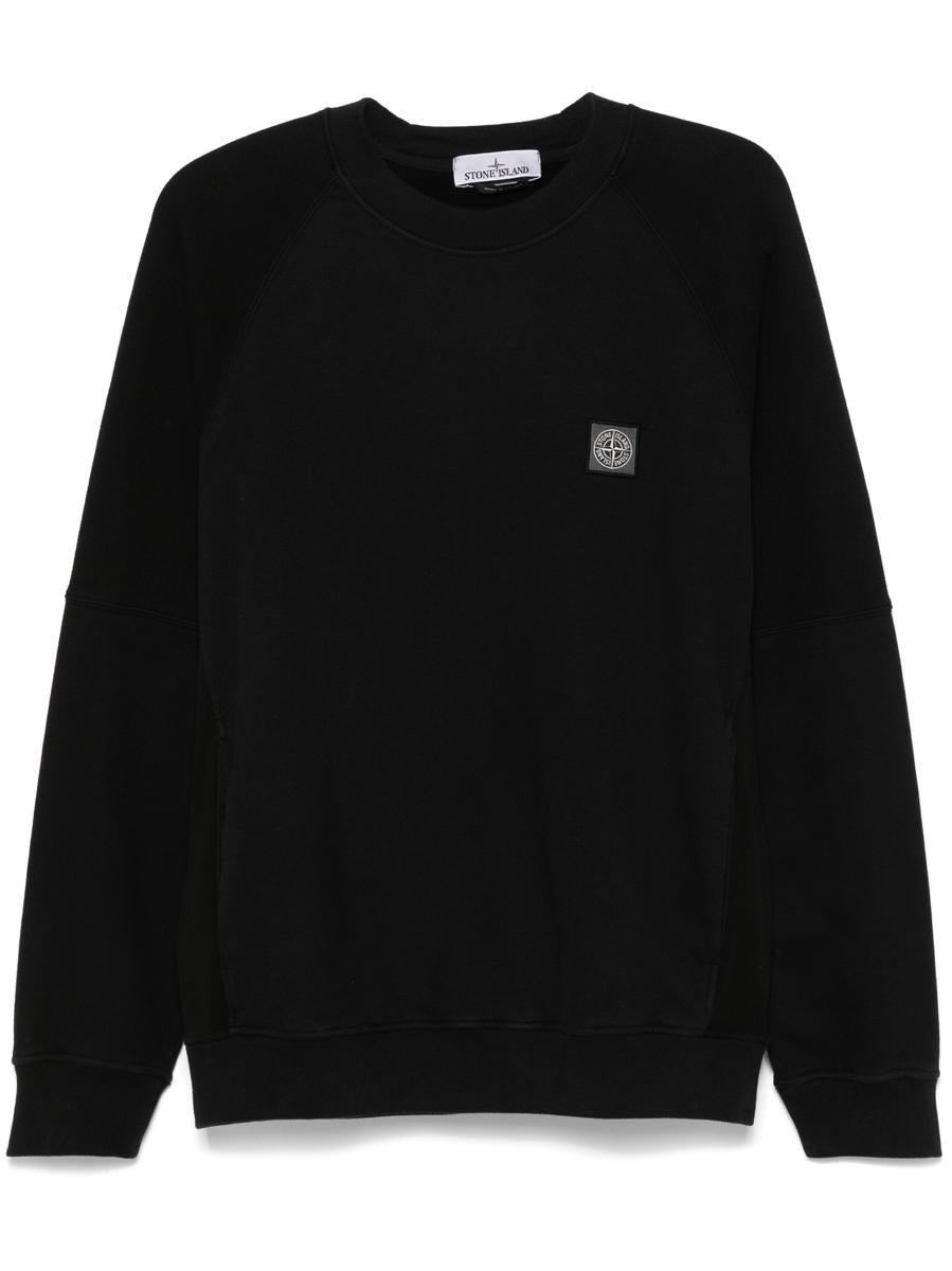 Stone Island Cotton Fleece Jersey Sweatshirt in Black for Men Lyst UK