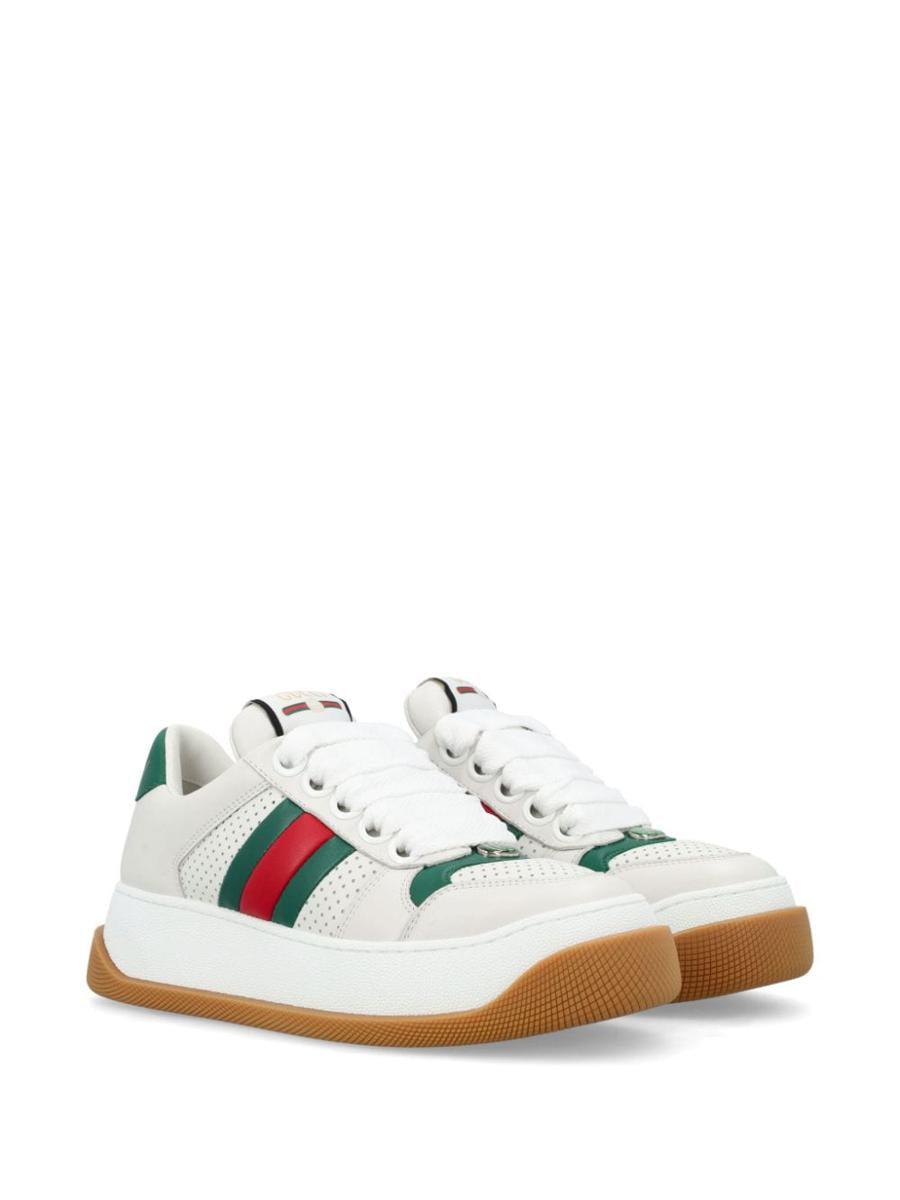 Gucci Screener Leather Sneakers in Blue Lyst UK