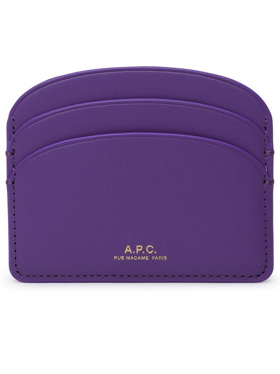 A.P.C. Demi-lune Card Holder in Purple | Lyst