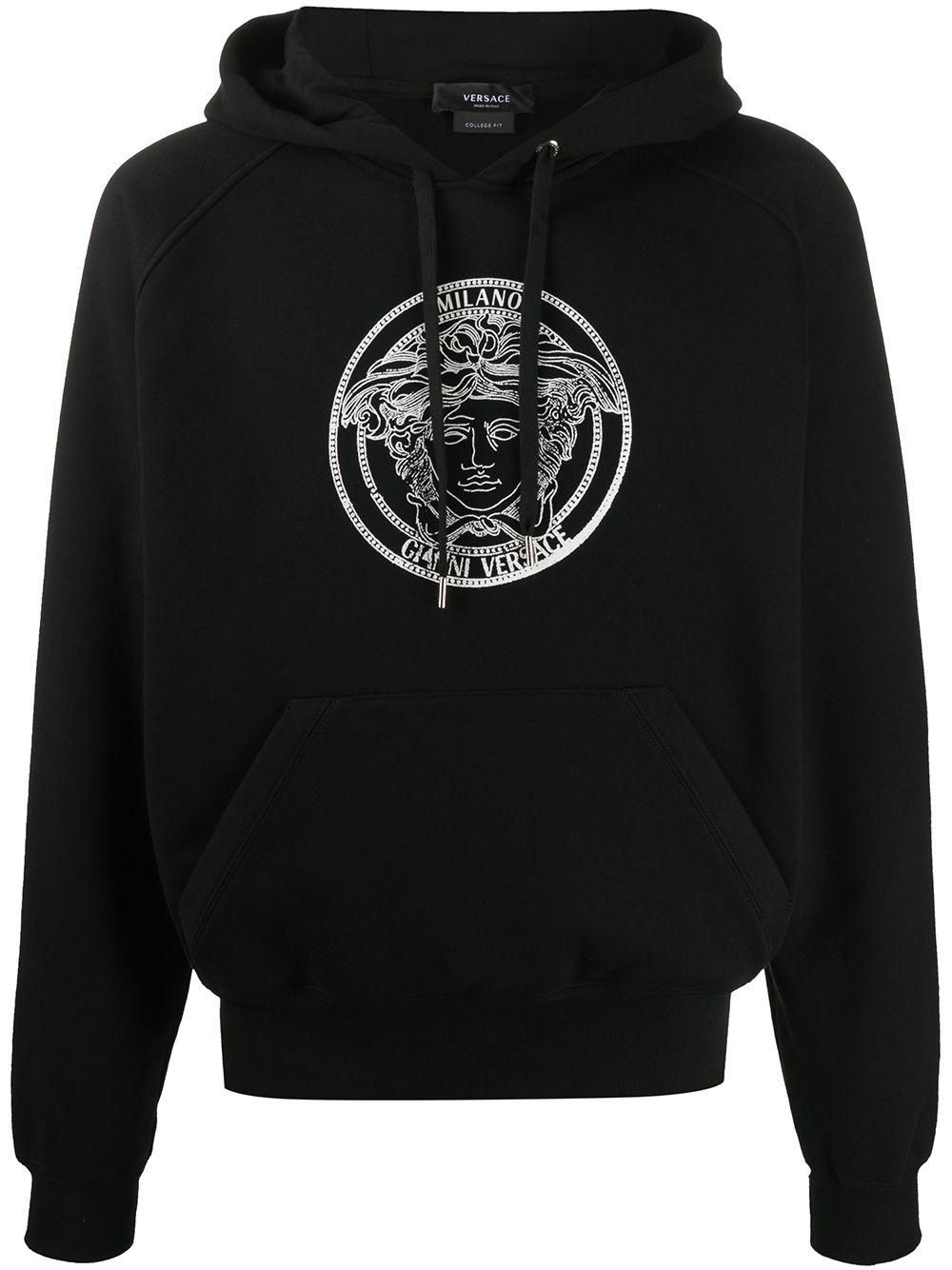 Versace Cotton Medusa Logo Hoodie in Nero (Black) for Men - Save 46% - Lyst