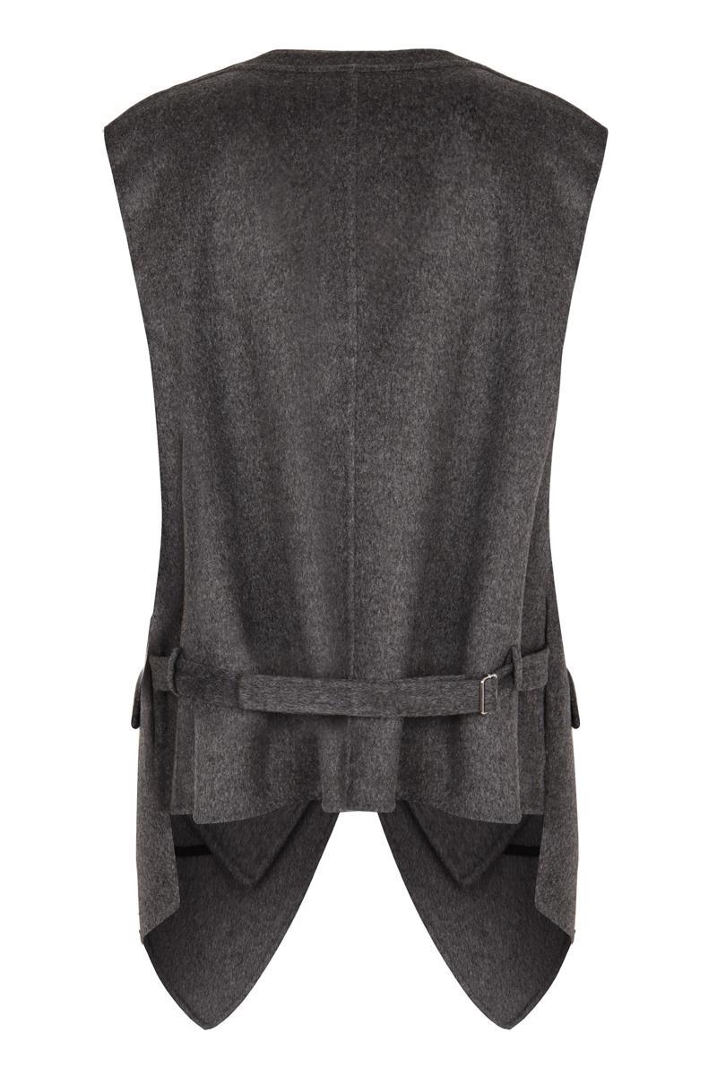 ベスト・ジレ BOTTEGA VENETA Multi-layered wool vest Bottega Veneta Subtle Striped Wool Gilet with Tie Waist