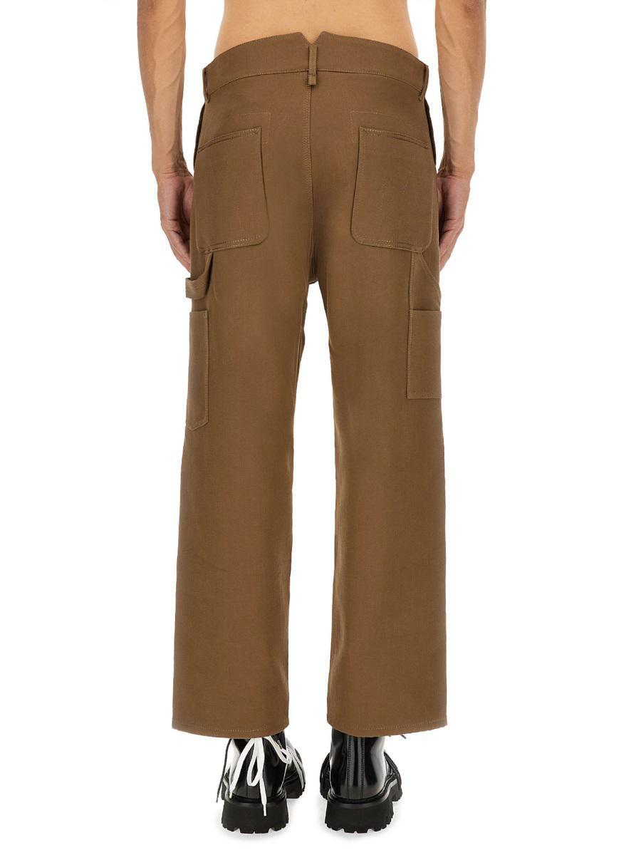 ボトムスその他 Moschino Brown wide cargo trousers Shop Brown Wide Cargo Trousers ❘ Netdressed