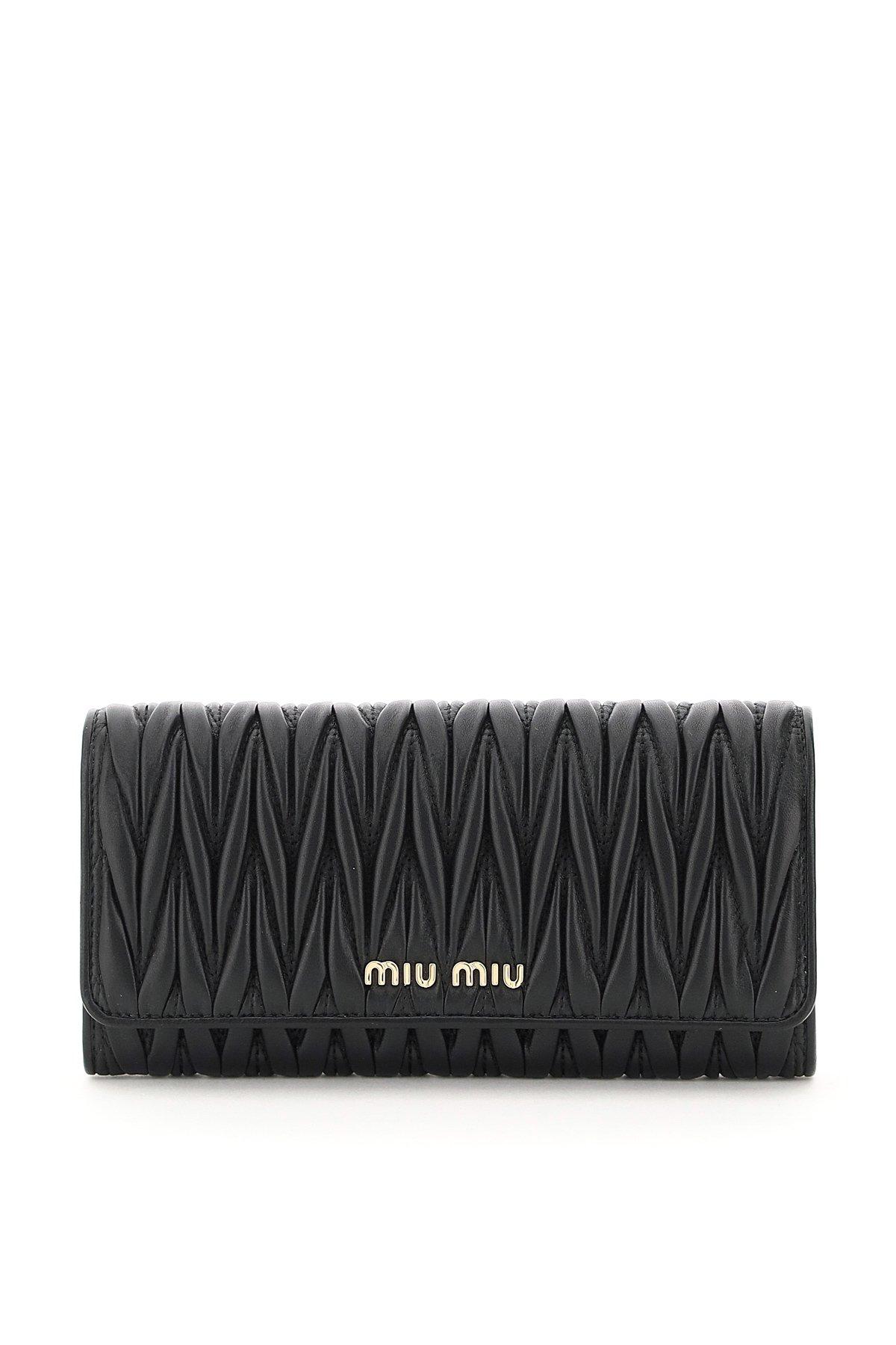 miu miu matelassé leather wallet