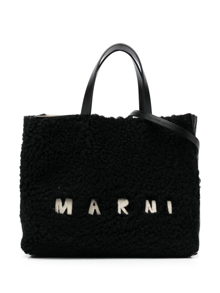 Marni Fur Bag in Black | Lyst