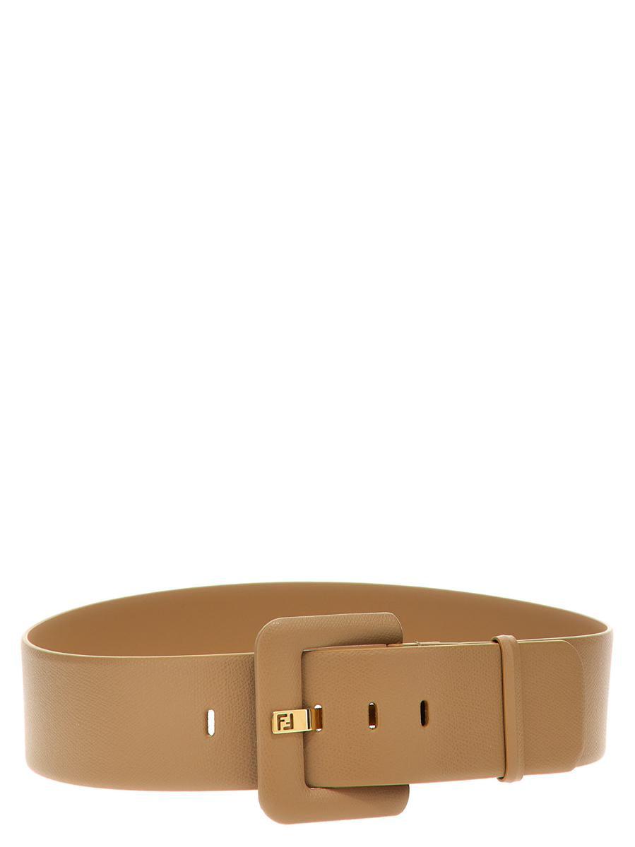fendi brown leather belt