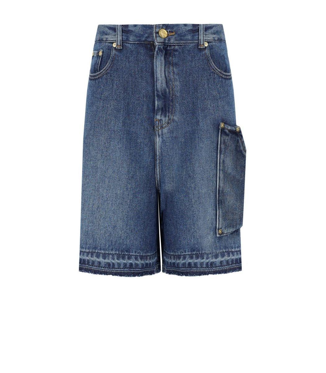 【関税＆送料込み】Ganni Blue Denim Bermuda Shorts Women's Denim Shorts | Bermuda & Hotpants for Every Occasion