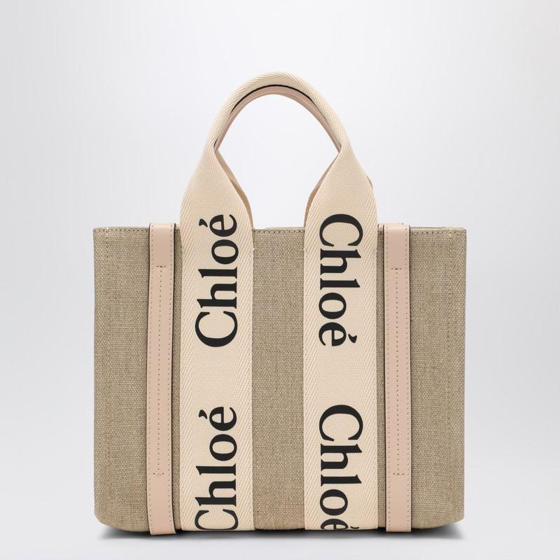 【関税&送料込】Chloe Chloe Tote Bag 関税負担なし☆CHLOE WOODY スモール トートバッグ (Chloe