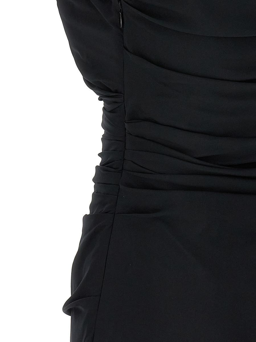 Jacquemus Draped Dress in Black | Lyst