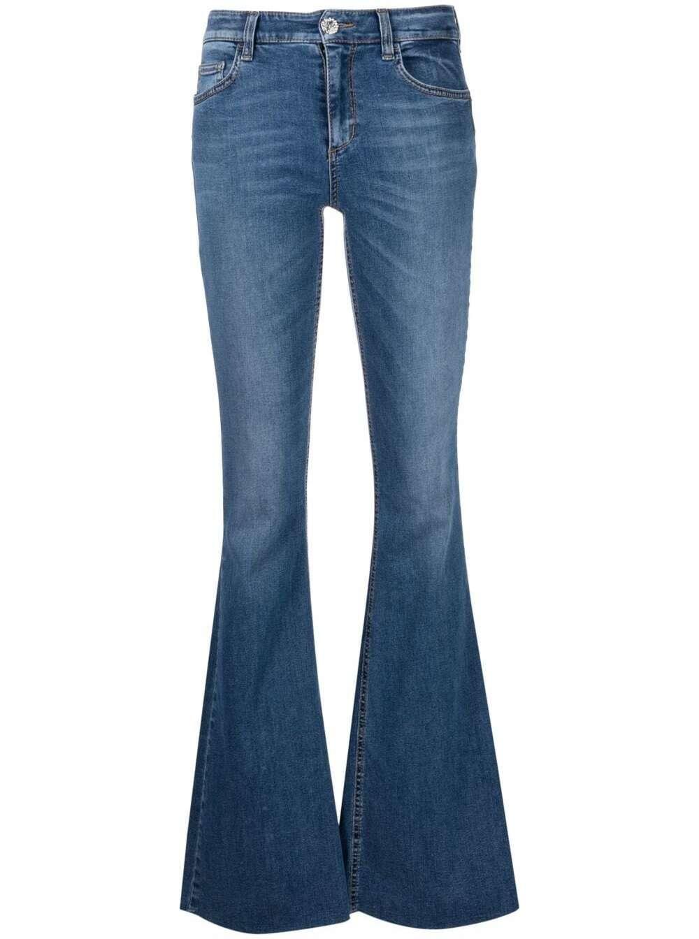 Liu Jo Blue Denim Woman's Flared Blue Denim Jeans | Lyst