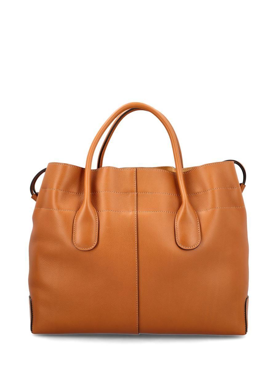 Tod s Di Logo Patch Drawstring Tote Bag in Brown Lyst