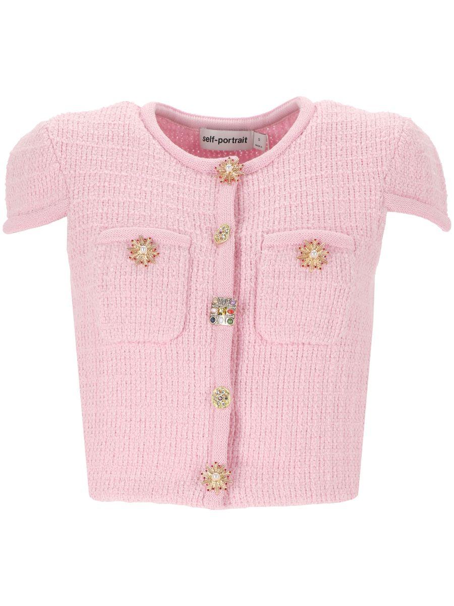 Self-Portrait Topwear in Pink | Lyst