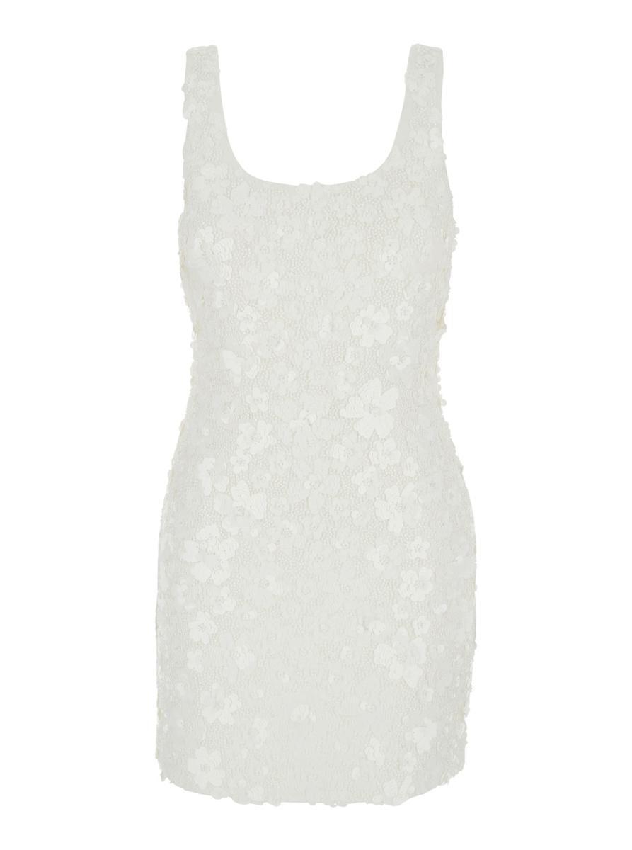 MICHAEL Michael Kors Floral Sequin Tank Mini Dress in White Lyst