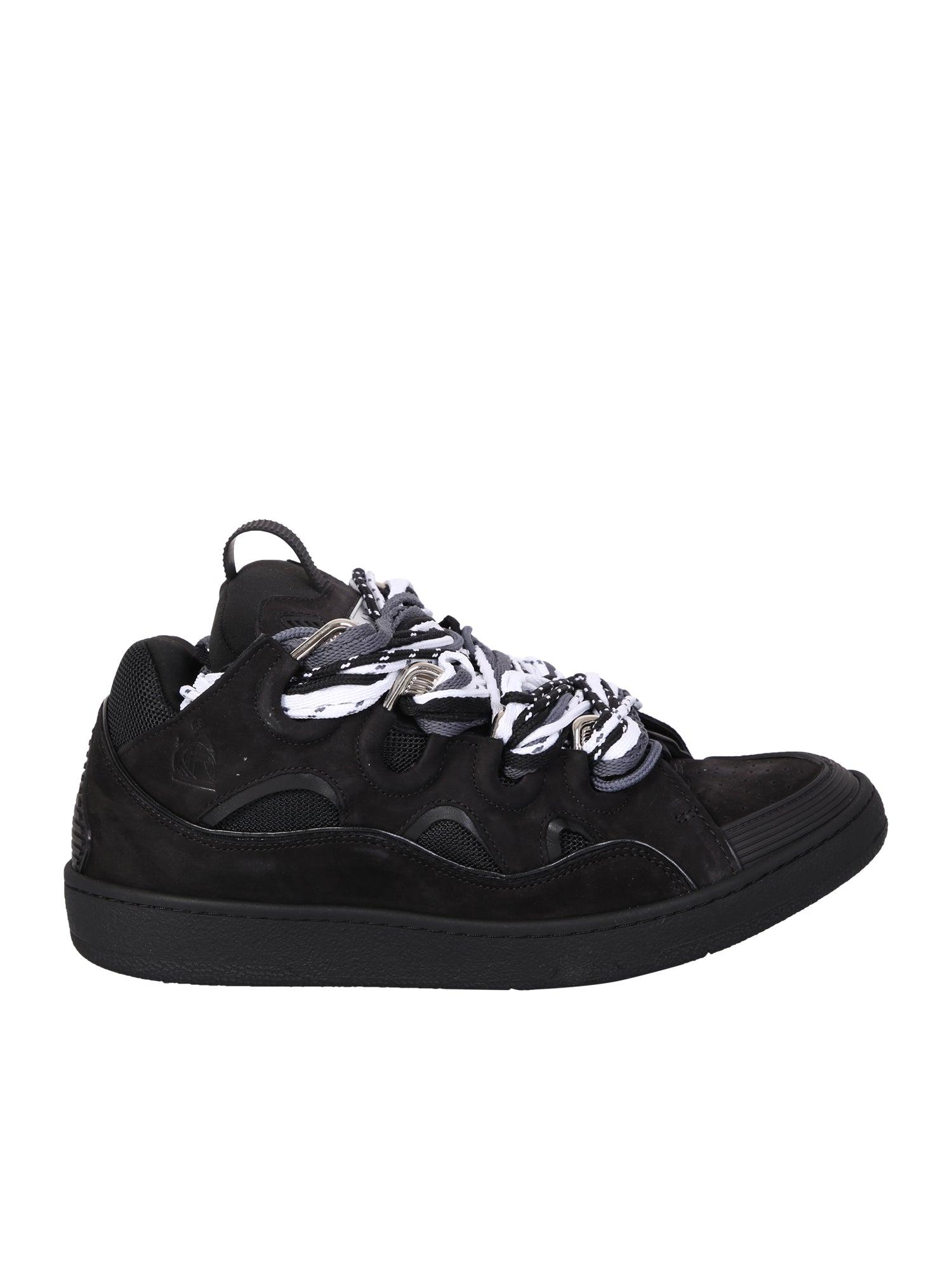 Lanvin Leather Curb Sneakers With A Contemporary Design With ...
