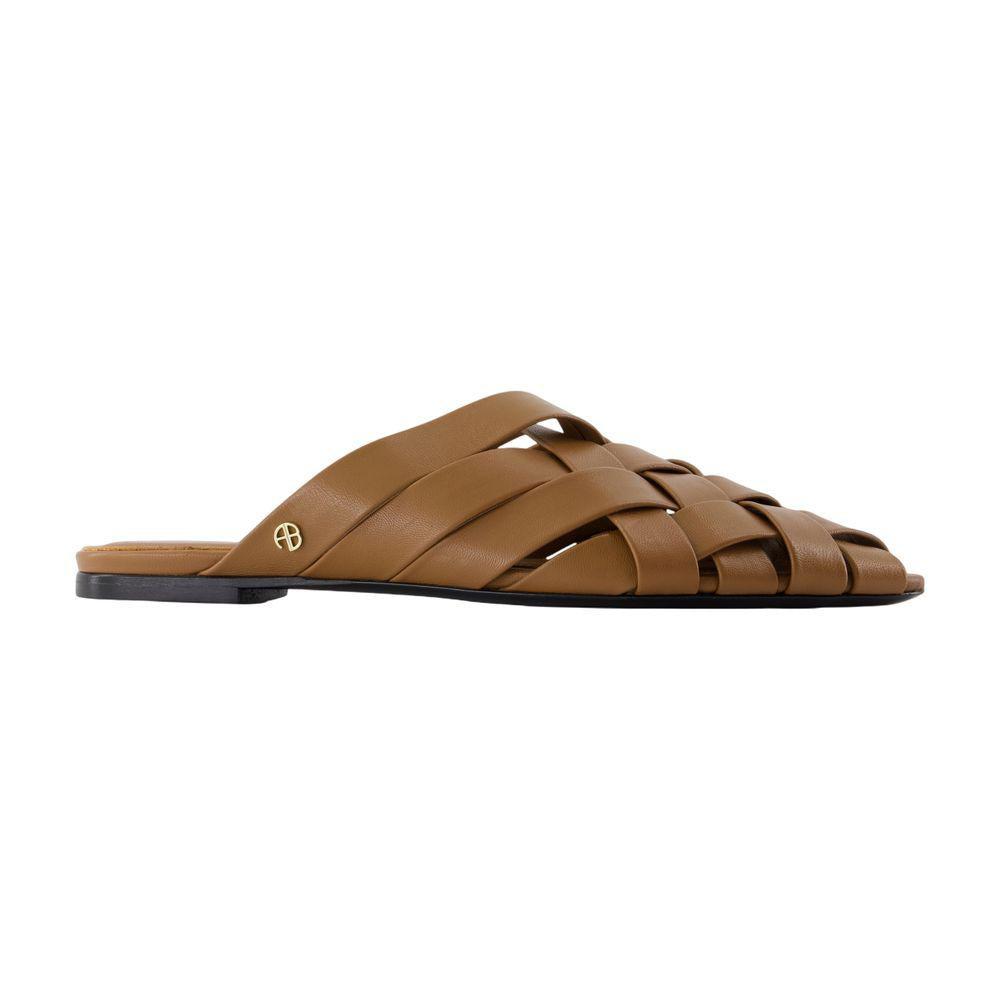 【関税込み】Eve Mules Shoes - ANINE BING - Leather - Brown ANINE BING Eve Mules - Black