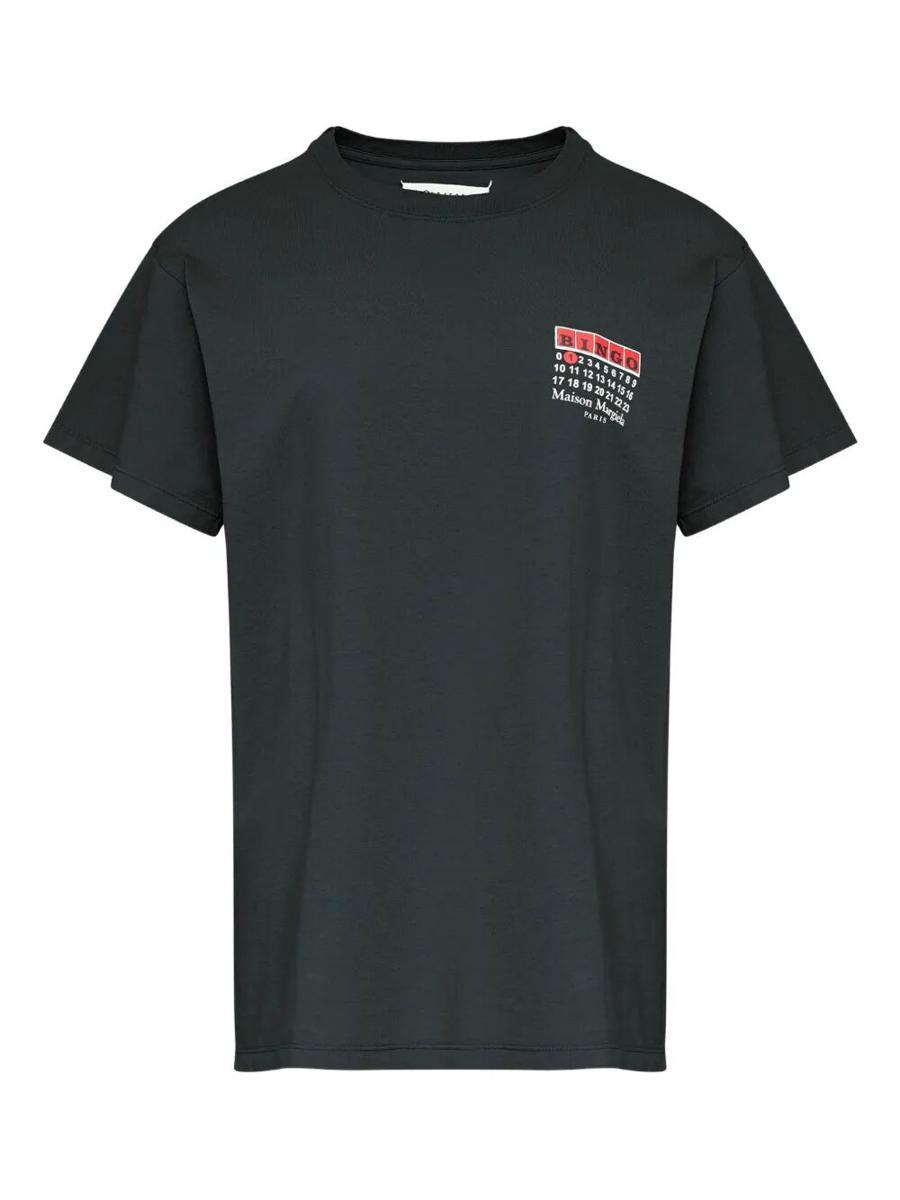 【関税＆送料込み】Maison Margiela Bingo-Print Cotton T-Shi Maison Margiela bingo-print Cotton Sweatshirt | Black | FARFETCH