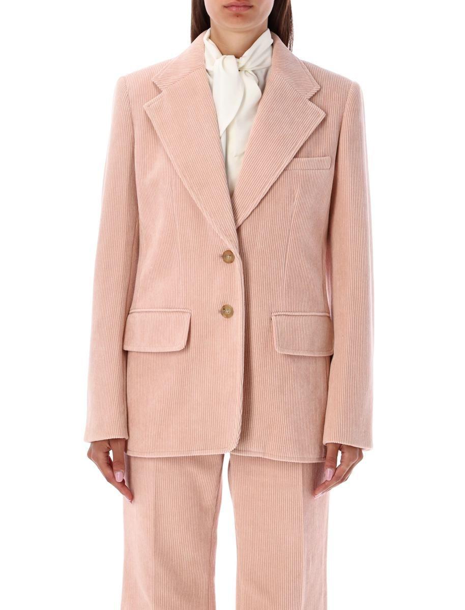 Chloé Velvet Blazer in Pink Lyst