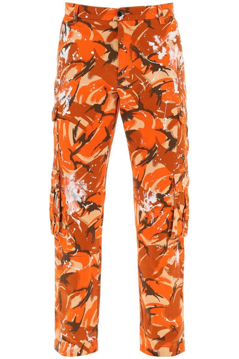 Martine Rose Camouflage Cargo Pants in Orange for Men | Lyst