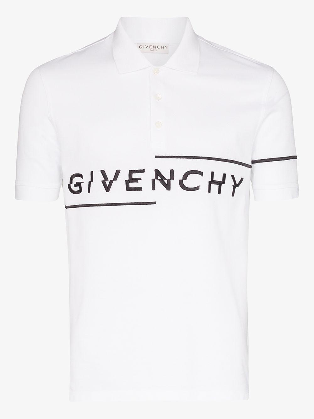 Givenchy Logo-print Cotton-piqué Polo Shirt in White for Men | Lyst