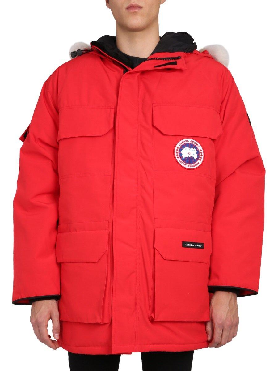 Canada Goose Fur "expedition" Parka in Red for Men - Lyst