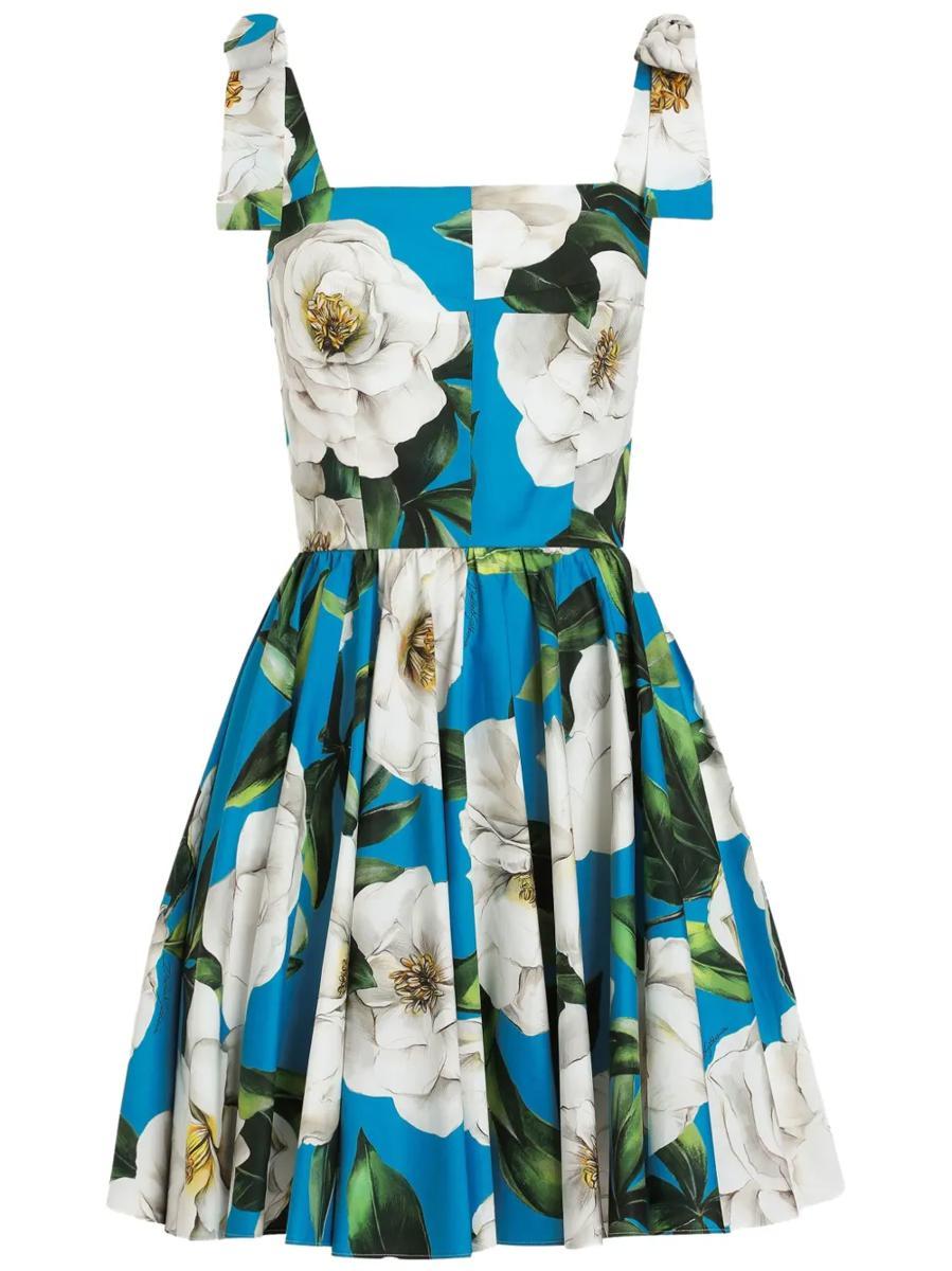 Dolce Gabbana Blue Floral Dress Dolce Gabbana Dolcegabbana Tile