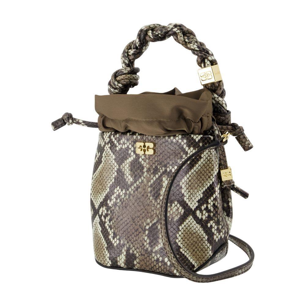 トートバッグ Ganni Bou Bucket Purse - Ganni - Leather - Printed Leopard Leopard GANNI Bou Bucket Bag | GANNI US
