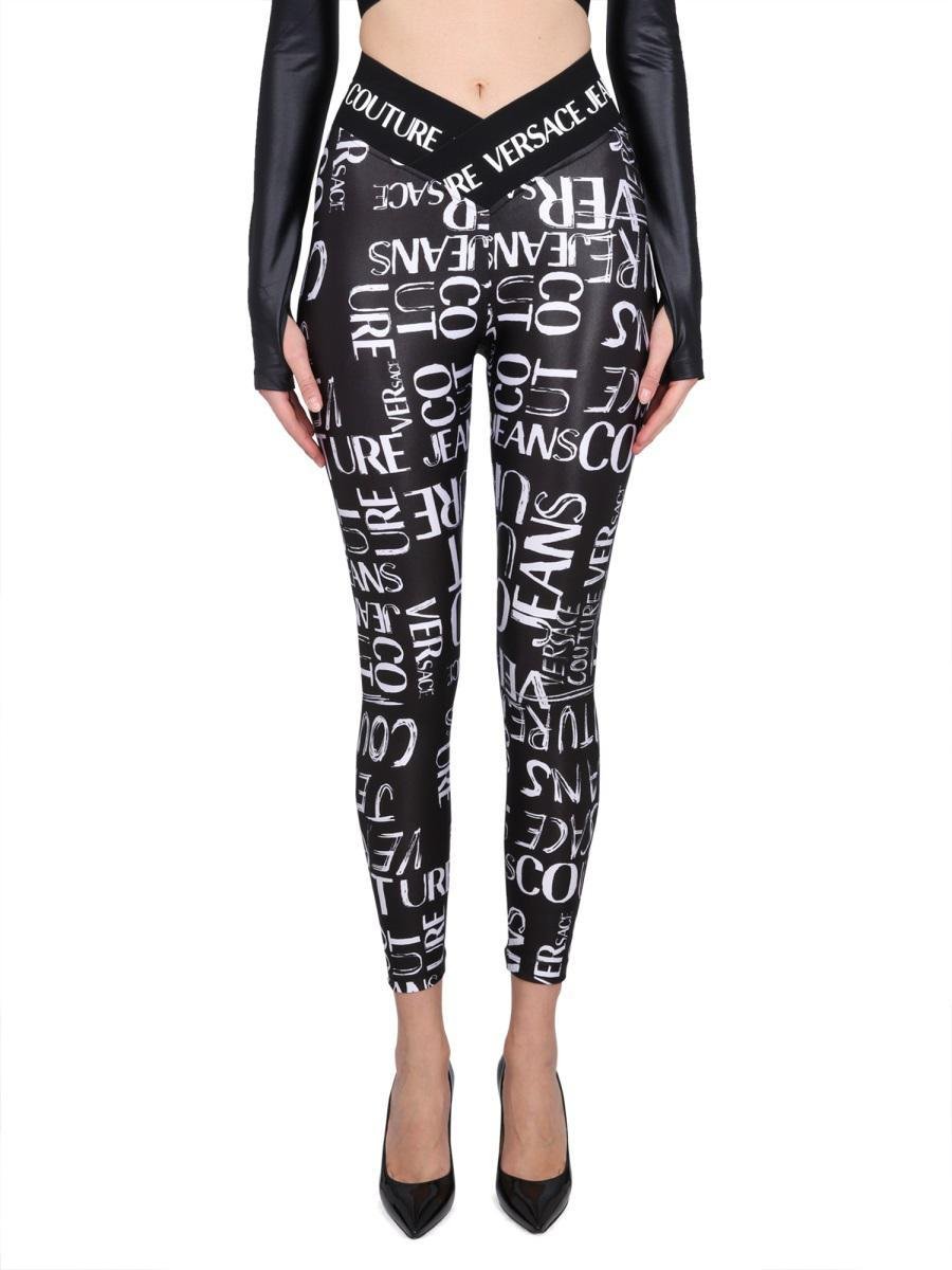 Versace leggings With Logo Band in Black