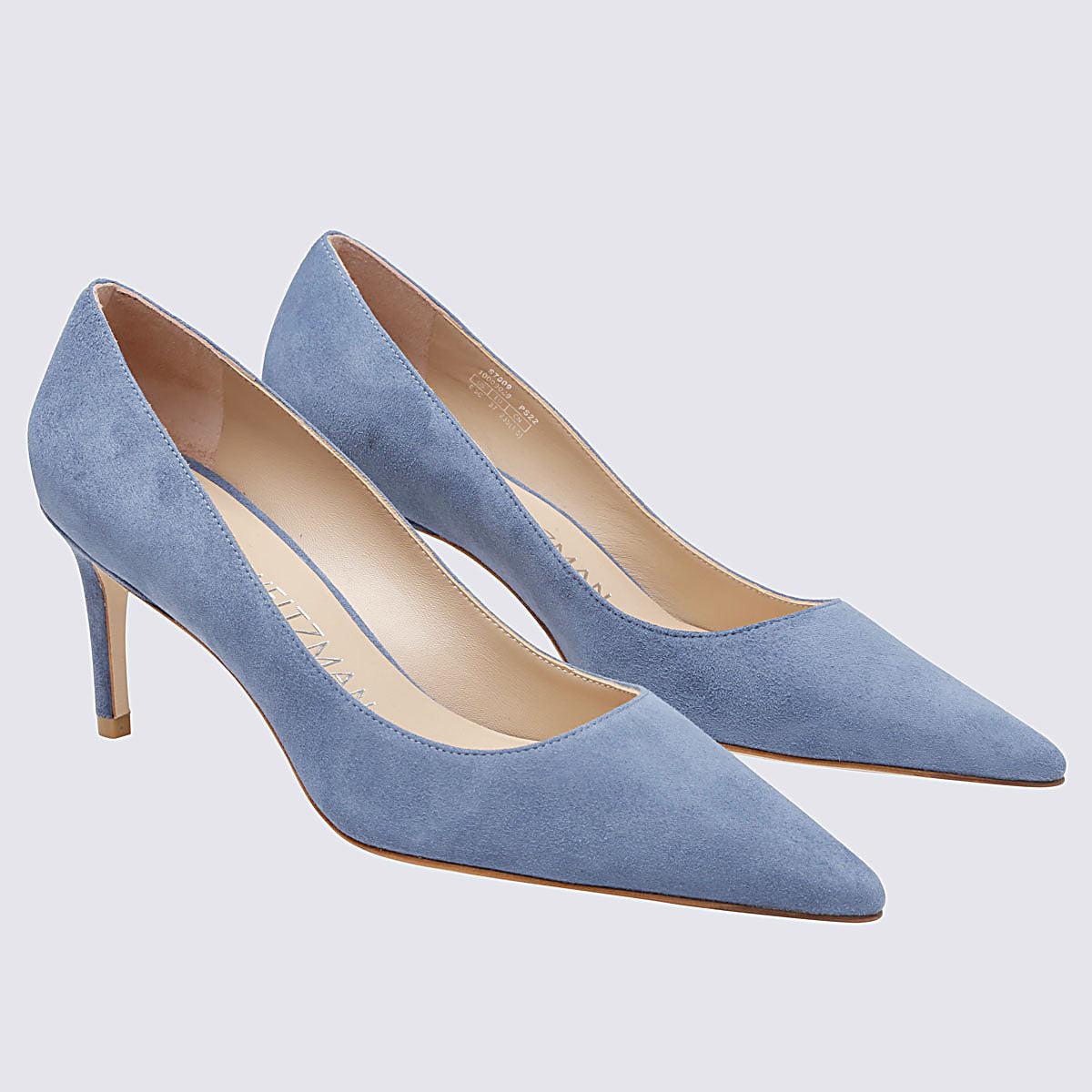 light blue suede heels