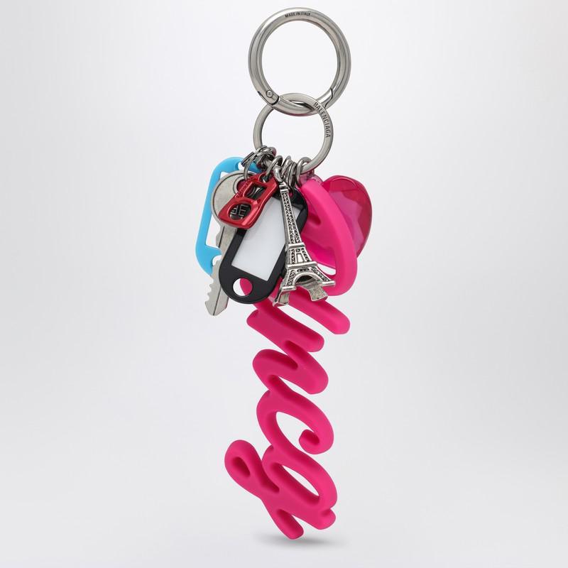 Balenciaga Hourglass Soft Big Keychain Souvenirs in Pink