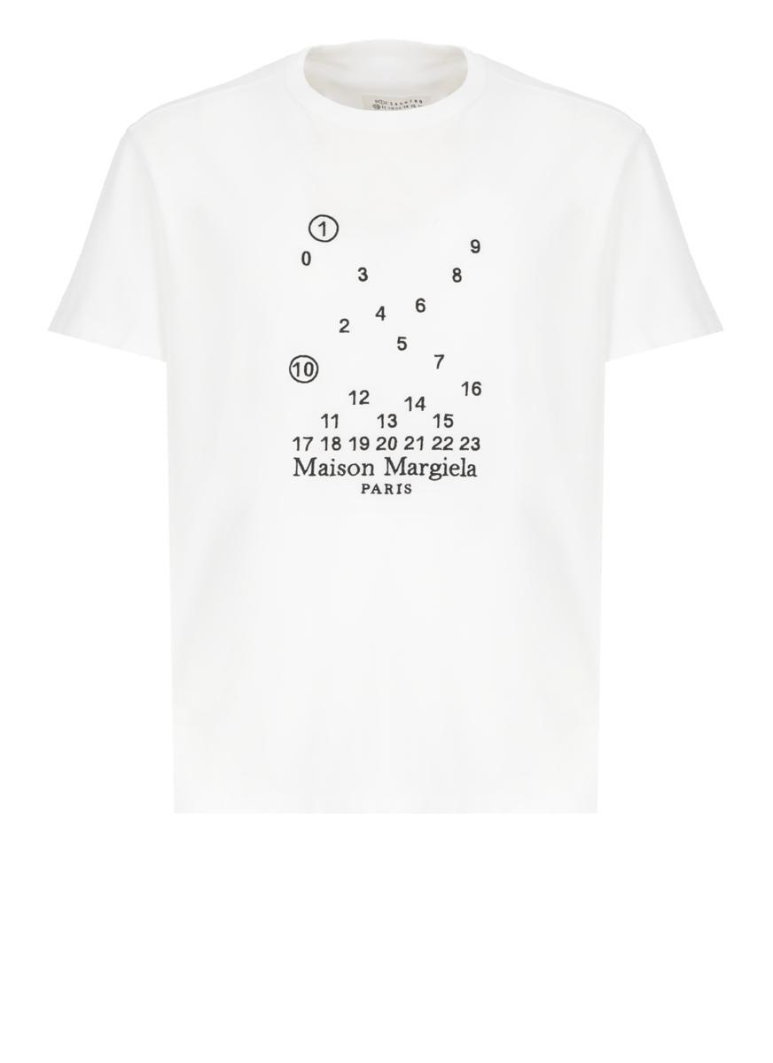 MAISON MARGIELA ‘Maison Margiela Paris’ t-shirt White Logo cotton jersey T-shirt in white - Maison Margiela