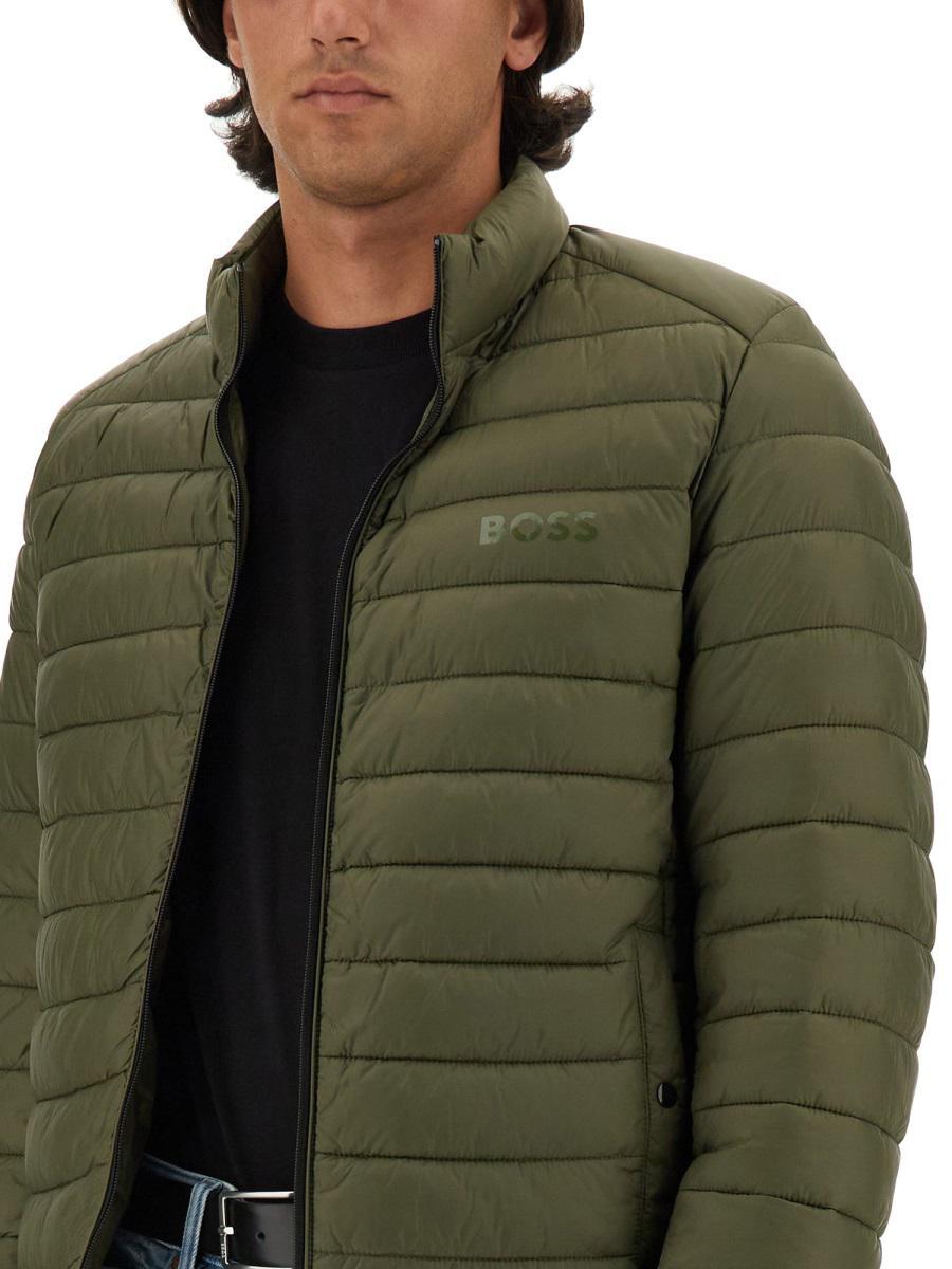 BOSS Jacket With Logo in Green for Men Lyst