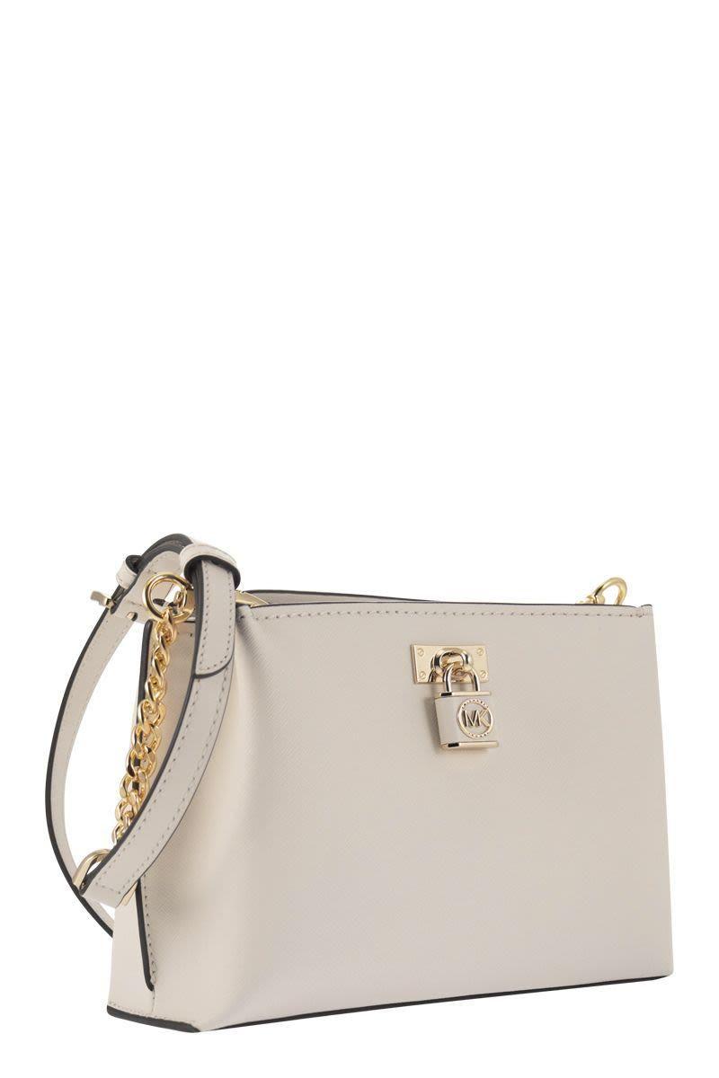 Michael Kors Ruby women's bag in saffiano leather Optical white