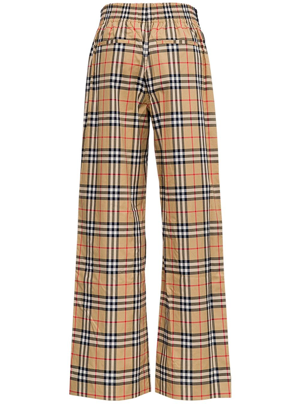 Burberry Cotton Louane Vintage Check Trousers in Beige (Natural) | Lyst  Canada