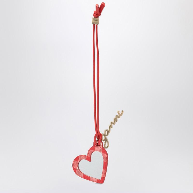 キーホルダー・キーリング Ganni Heart-Shaped Mirror Bou Red Ganni Heart-Shaped Mirror Bou in Red | Lyst UK