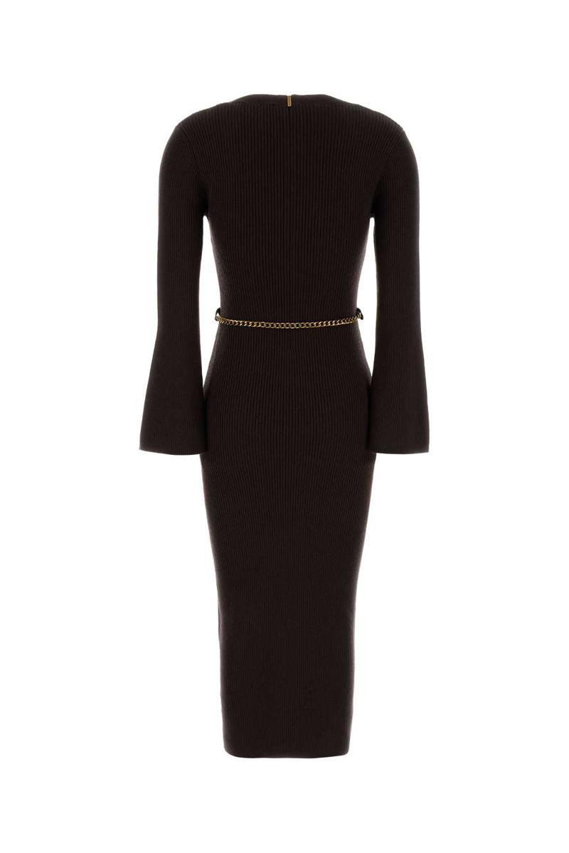 Michael Kors Belted Wool Knit Polo Midi Dress Michael Kors Merino