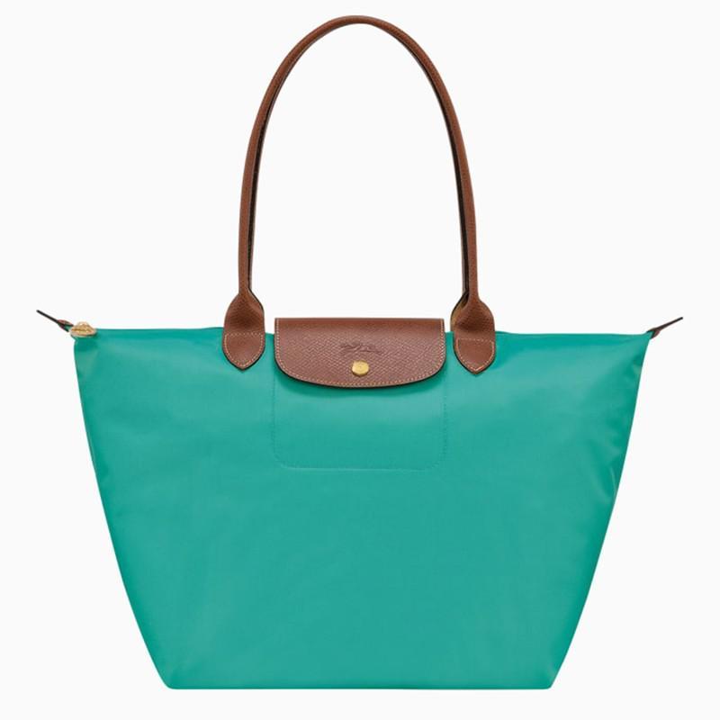 Longchamp Turquoise Le Pliage Original L Bag in Green | Lyst