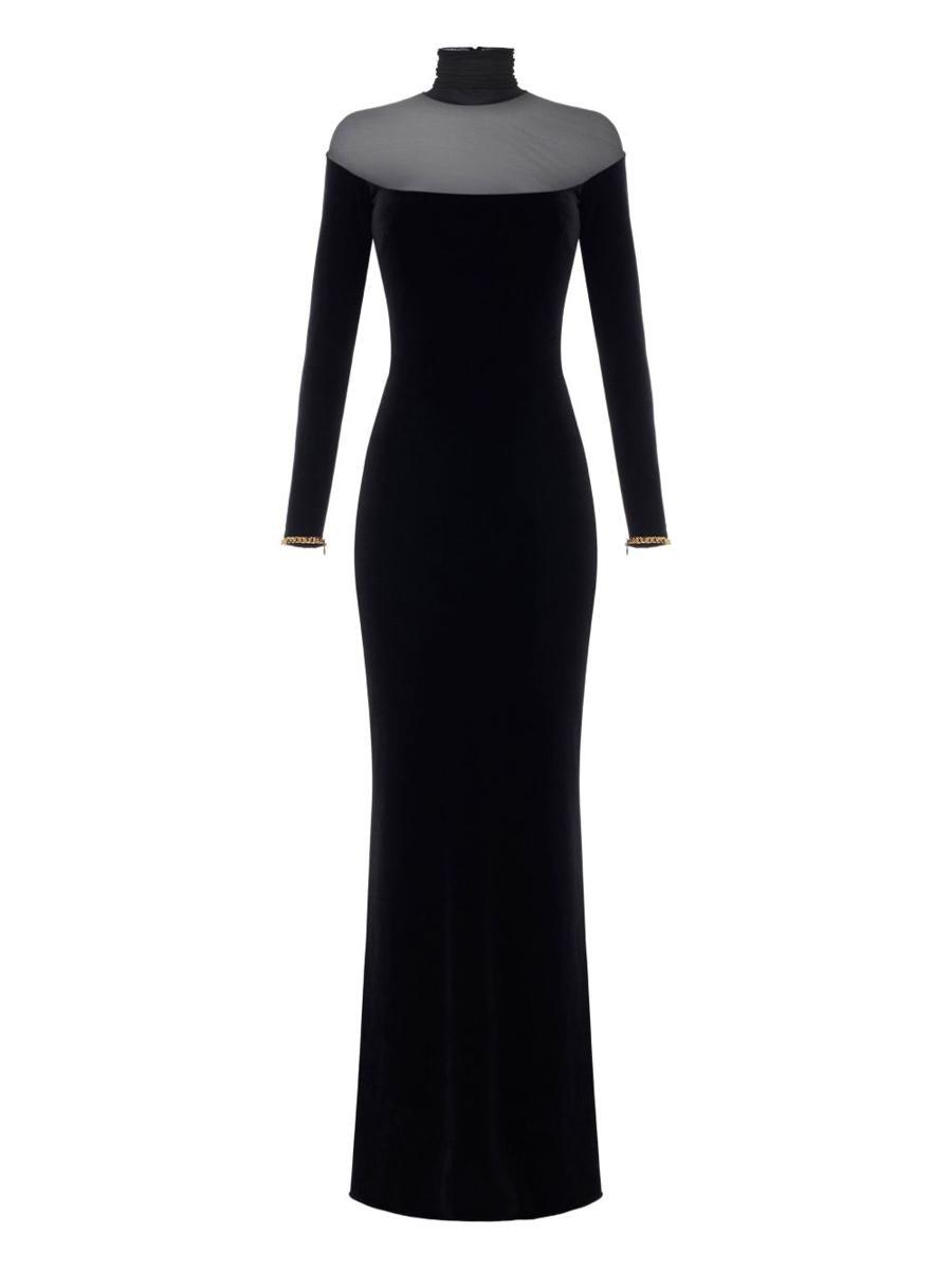 パーティードレス ELISABETTA FRANCHI Viscose Manteau Dress with Maxi Buckle Elisabetta Franchi Viscose Manteau Dress With Maxi Buckle in