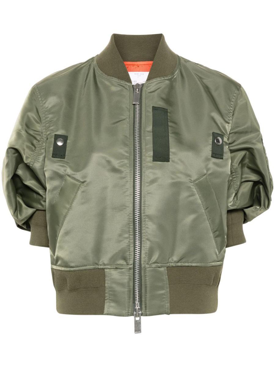 ブルゾン sacai SS25 Army green nylon bomber jacket (2507830 651) Sacai Nylon Bomber Jacket in Green | Lyst