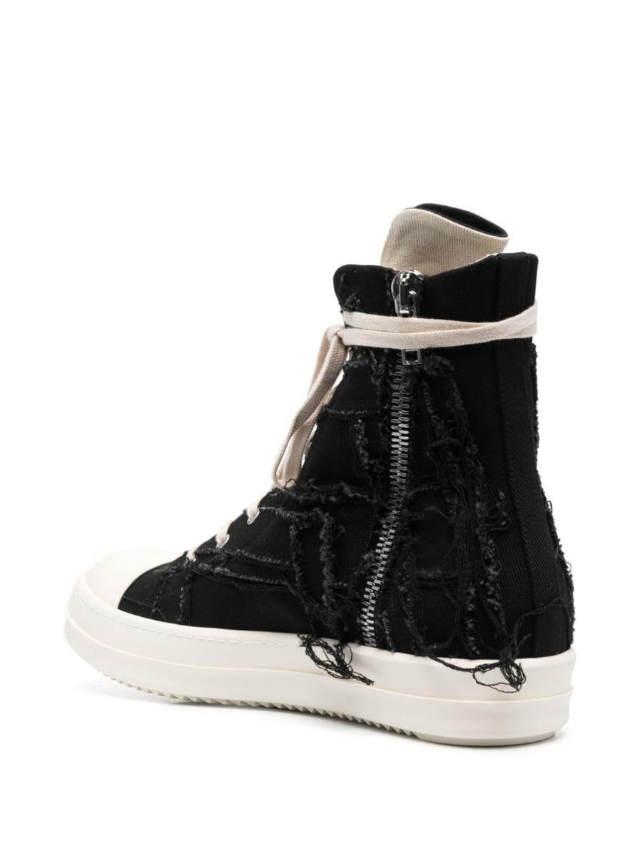 Rick Owens Slash Denim Sneaks in Black for Men | Lyst