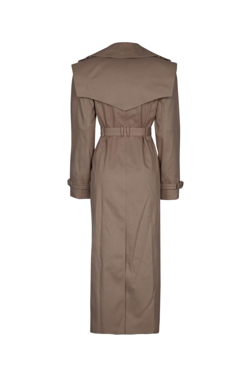 【関税&送料込】Balmain Trench Belted trench coat in water-repellent cotton beige beige