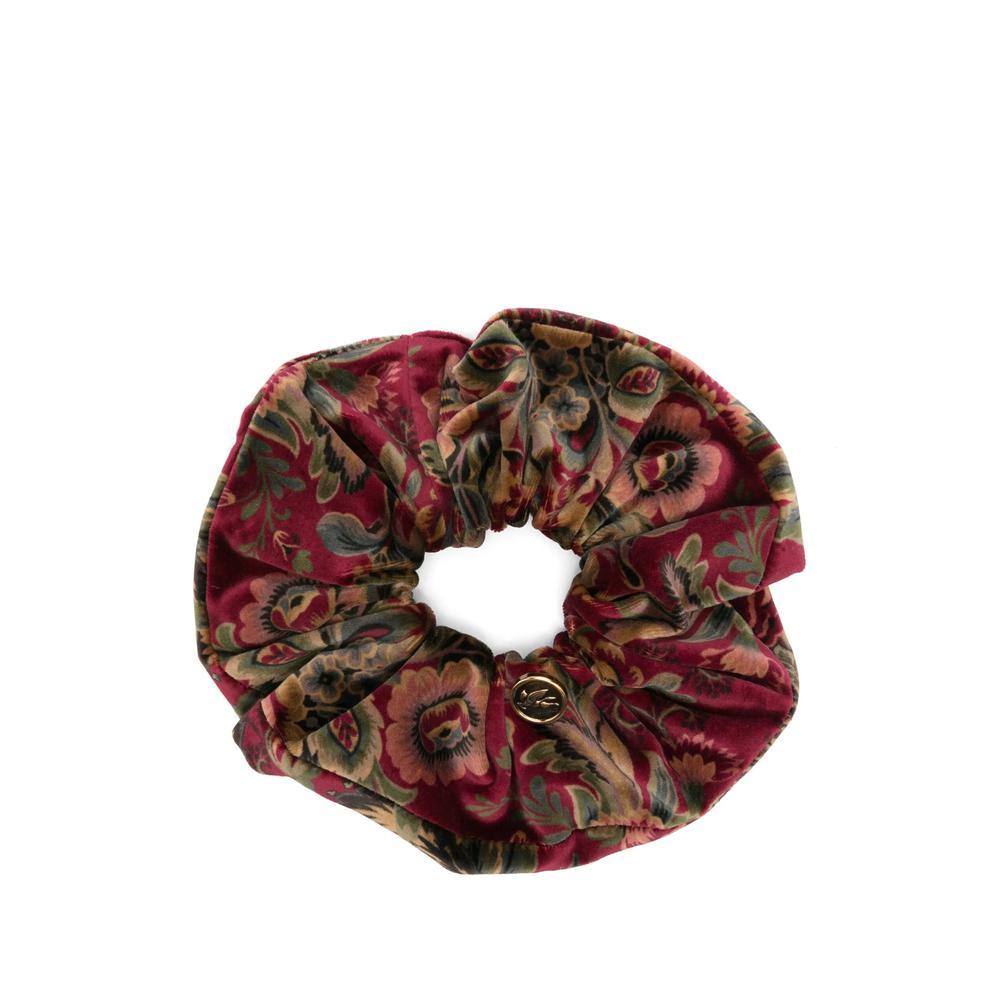 【Etro】Silk Hair Clip ETRO Hair clip in dark blue/ dark red