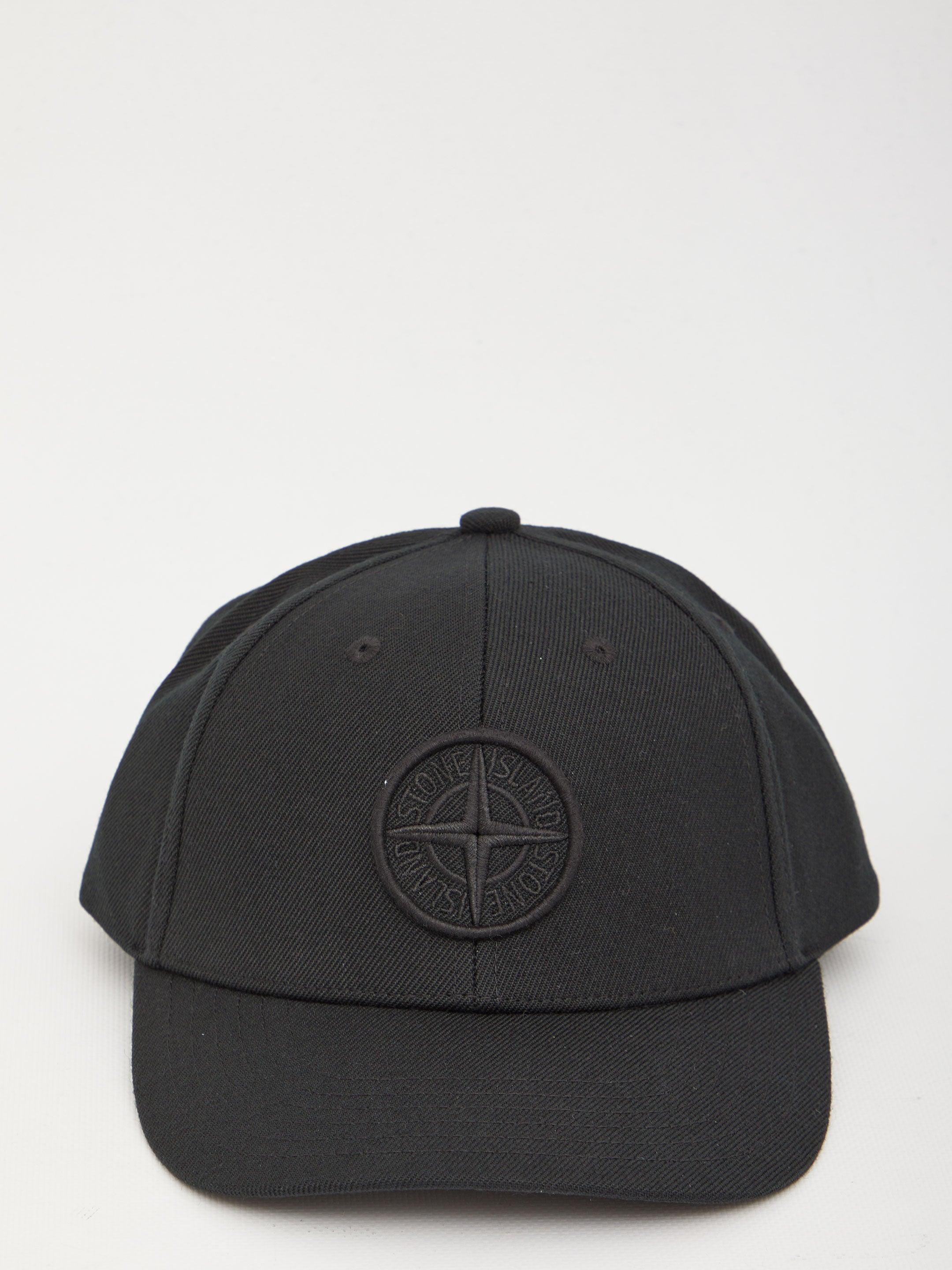Stone Island Synthetic Black Cap With Logo for Men | Lyst